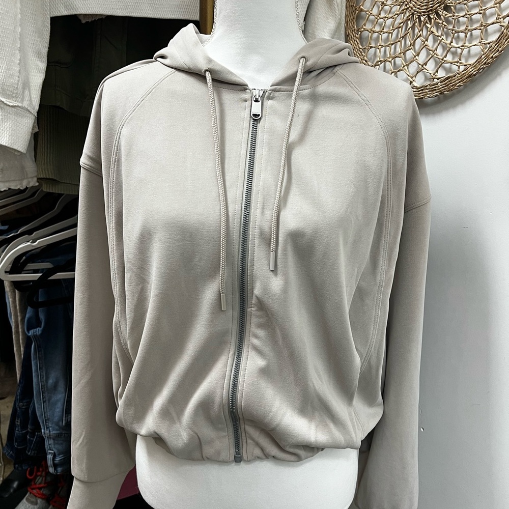 Athleta Cream Hooded Jacket